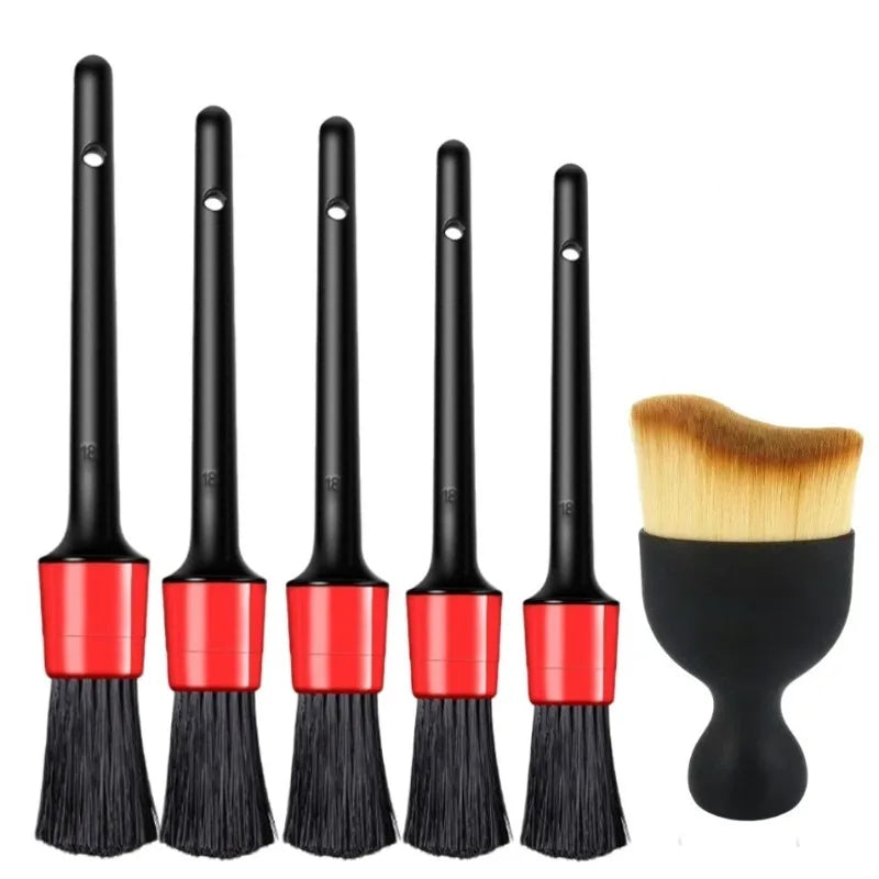 Premium Car Detailing Brush Kit (6 Pcs) – Car Cleaning Brush Set