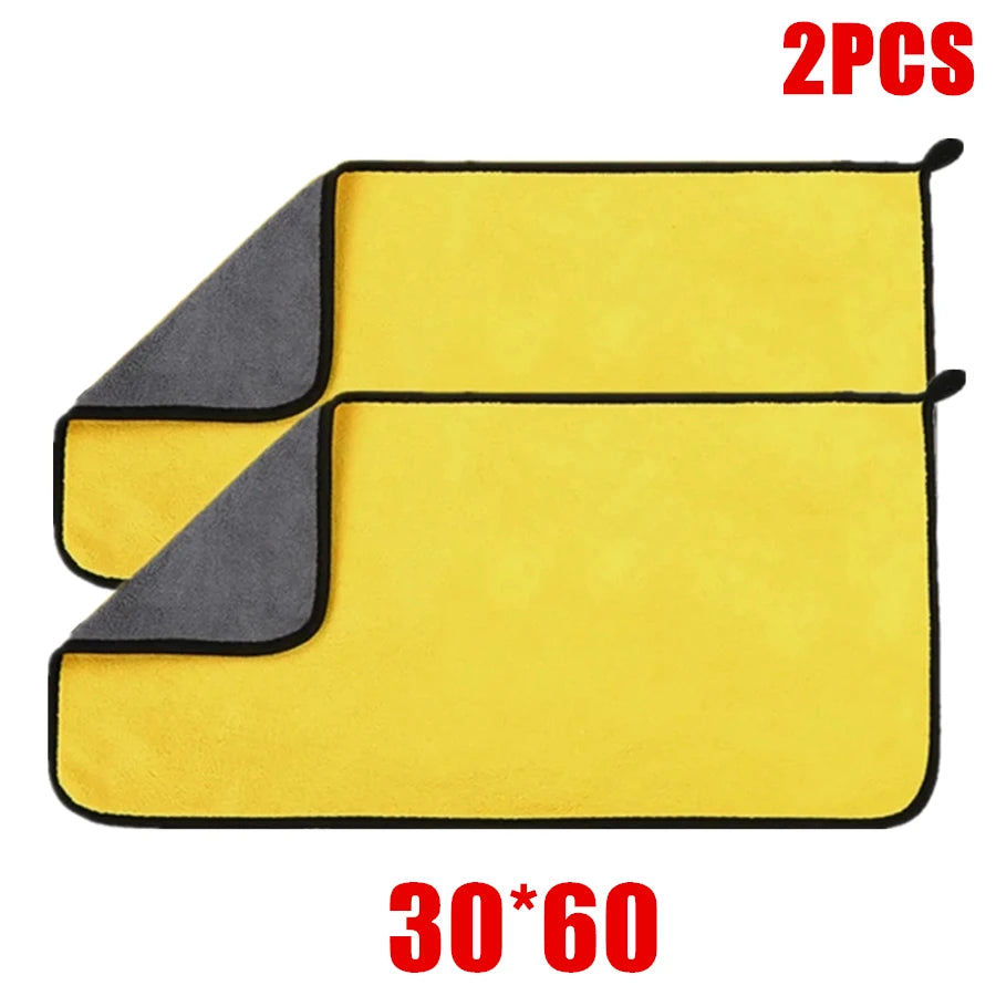 1/2/6pcs Microfiber Cleaning Towel Thicken Soft Drying