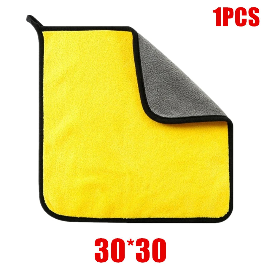 1/2/6pcs Microfiber Cleaning Towel Thicken Soft Drying