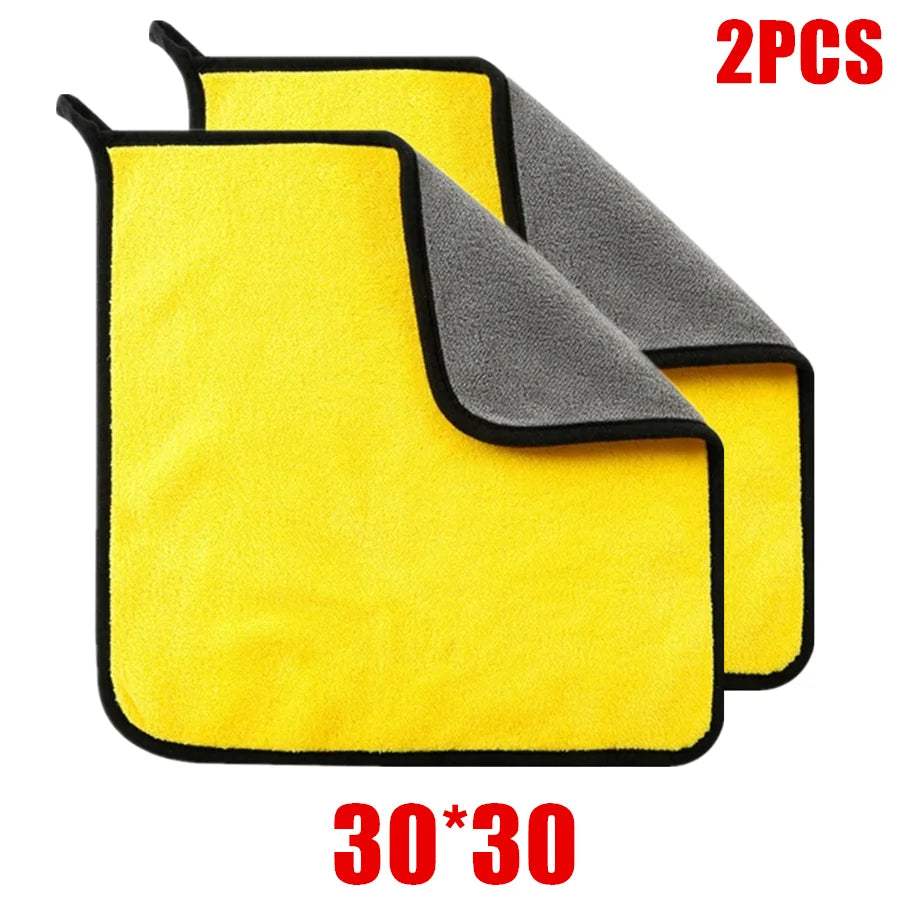 1/2/6pcs Microfiber Cleaning Towel Thicken Soft Drying