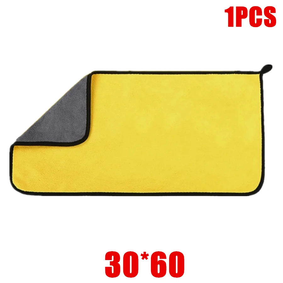 1/2/6pcs Microfiber Cleaning Towel Thicken Soft Drying