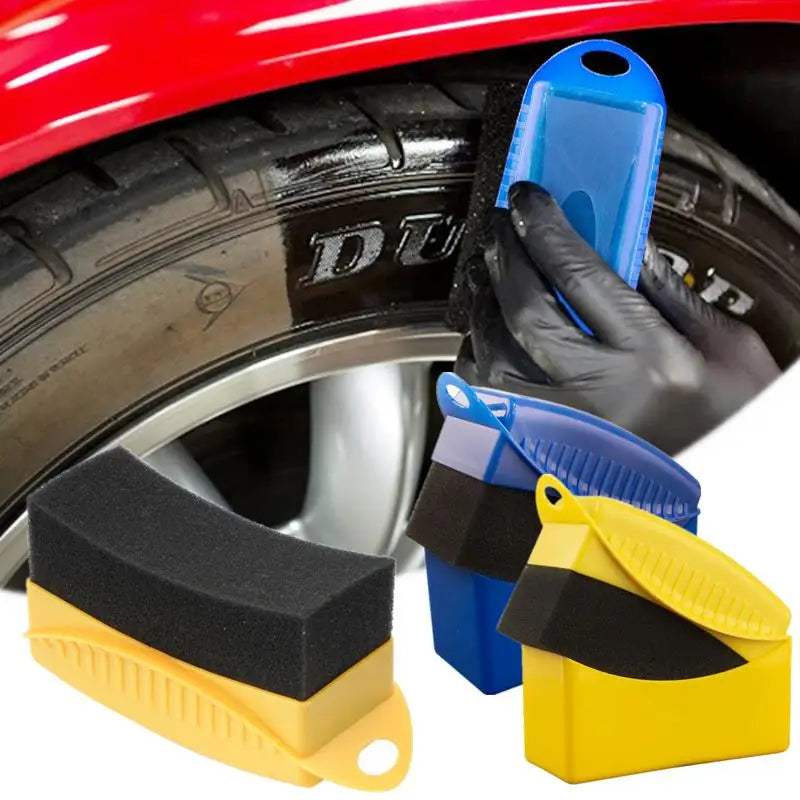 Premium Car Tire Waxing & Polishing Sponge Brush