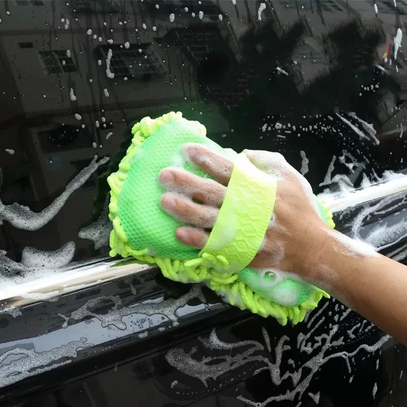 Microfiber Car Wash Sponge Glove – Grey