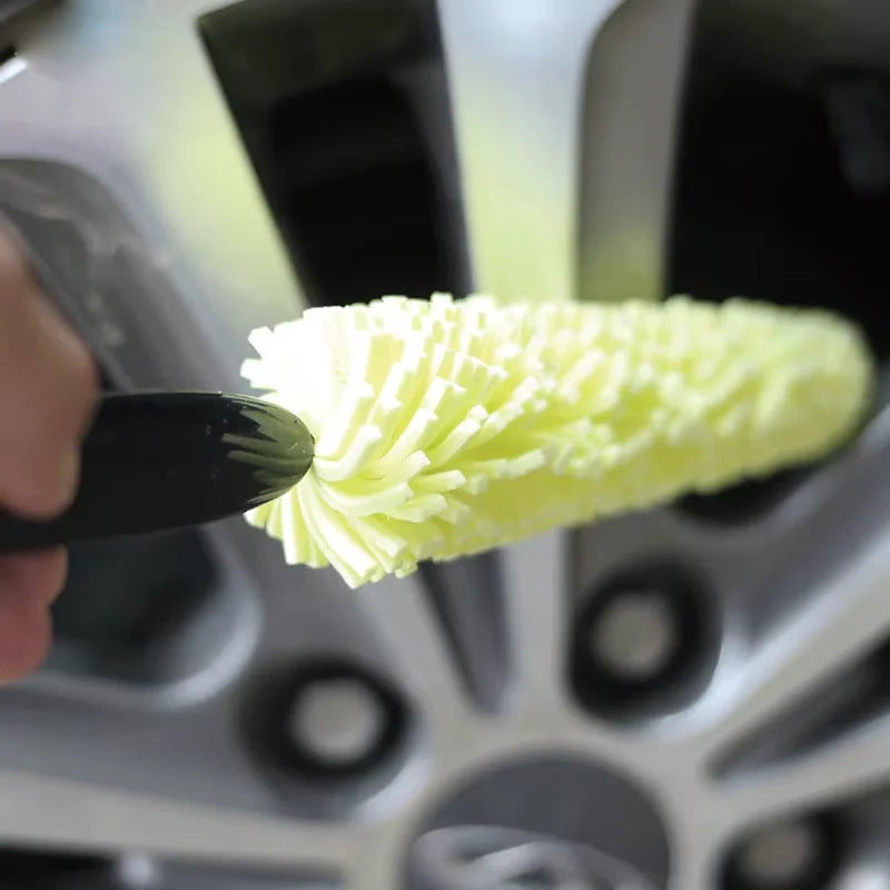 Premium Car Wheel & Tire Detailing Brush – Yellow